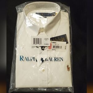NWT Polo Ralph Lauren long sleeve 15 32/33 Men's Dress shirt White